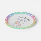 Regenboog sterren & magische eenhoorn Gelukkige Ve Papieren Bordje (Gekanteld)