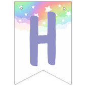 Regenboog sterren & magische eenhoorn Gelukkige Ve Vlaggetjes (Tweede vlag)