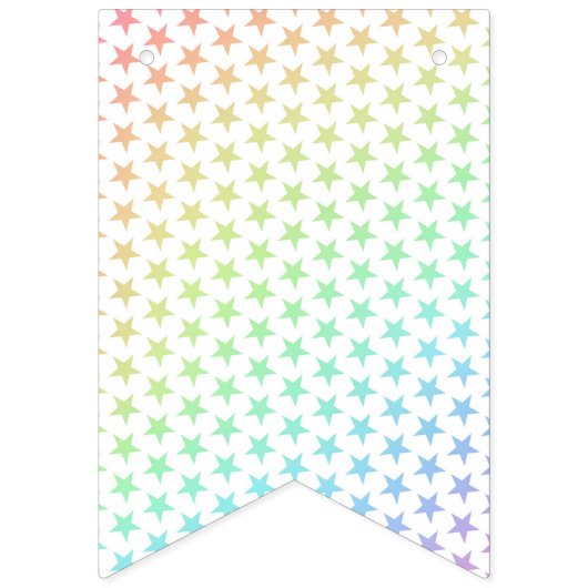 Regenboog sterren & magische eenhoorn Gelukkige Ve Vlaggetjes (Eerste vlag)