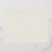 Regenboog Sterren Modern Baby shower Blauw Zilverf Folie Uitnodiging (Achterkant)