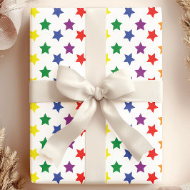 Regenboog Sterren Patroon Cadeaupapier