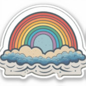 Regenboog Stickers verspreiden positiviteit & dive (Voorkant)