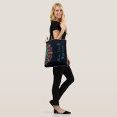 Regenboog Stip-Geschilderde Mandala Tote Bag (Op model)
