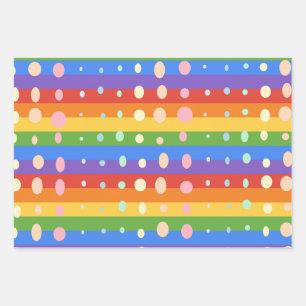 REGENBOOG STIP STREPEN INPAKPAPIER VEL