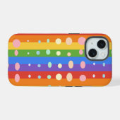 REGENBOOG STIP STREPEN iPhone 15 CASE (Achterkant horizontaal)