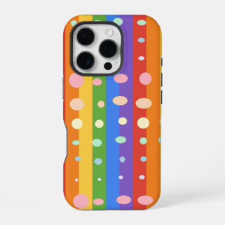 REGENBOOG STIP STREPEN iPhone 16 PRO HOESJE