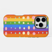 REGENBOOG STIP STREPEN iPhone HOESJE (Achterkant horizontaal)