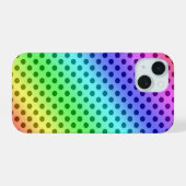 Regenboog Stippen iPhone 15 Hoesje (Achterkant horizontaal)