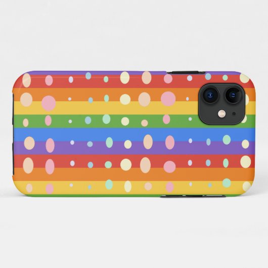 REGENBOOG STIPPEN STREPEN Case-Mate iPhone CASE (Achterkant (horizontaal))