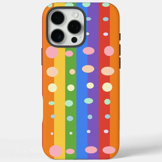 REGENBOOG STIPPEN STREPEN Case-Mate iPhone CASE (Achterkant)