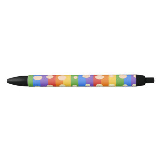 REGENBOOG STIPPEN STREPEN ZWARTE INKT PEN