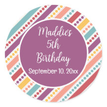 Regenboog Stippen & Stripes Meisje Verjaardag