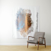 *~* Regenboog Strandgolven Oceaan Artistiek Bloemm Wandkleed (In situ)