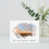 *~* Regenboog Strandgolven Oceaan Kunstzinnig Bloe Briefkaart (Staand voorkant)