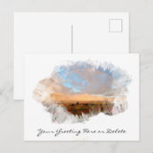 *~* Regenboog Strandgolven Oceaan Kunstzinnig Bloe Briefkaart (Voorkant / Achterkant)