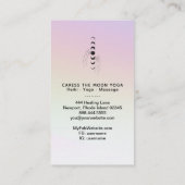 ** Regenboog streelt de maan faseert hemelse hande Visitekaartje (Achterkant)