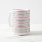 regenboog streep achtergrond koffiemok (Voorkant links)