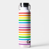 Regenboog Strepen Aangepast Waterfles (Voorkant)