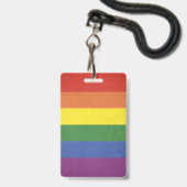Regenboog strepen badge (Achterkant met lanyard)