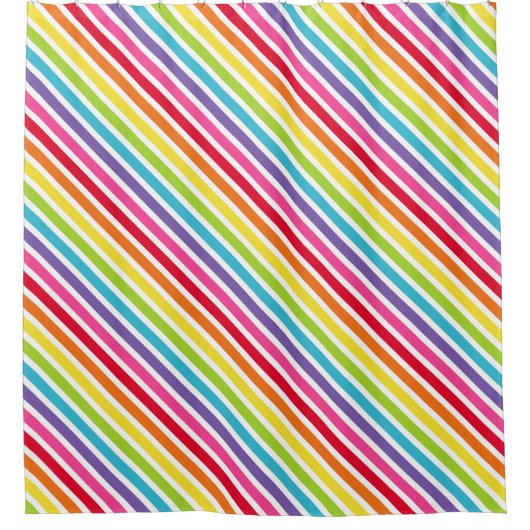 Regenboog strepen douchegordijn (Voorkant)