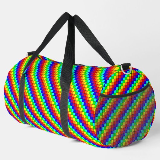 Regenboog strepen - Duffel Bag Plunjezak (Rechterhoek)