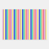 Regenboog Strepen en Stippen Gelukkig Kleurrijk Inpakpapier Vel (Voorkant 3)