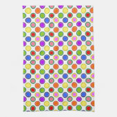 Regenboog Strepen en Stippen Gelukkig Kleurrijk Theedoek (Verticaal)