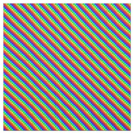 Regenboog strepen - gekamde katoenen stof