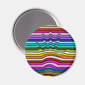 Regenboog strepen hand magneet (Voorkant / Achterkant)