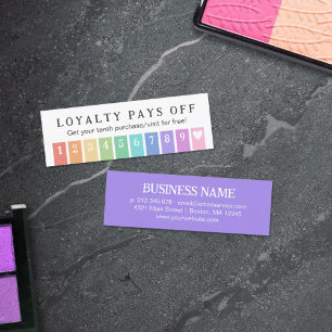 Regenboog Strepen Hart 10 Loyaliteit Loont Stempel Klantenkaartje