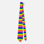 Regenboog Strepen Horizontaal Klassiek Kleurrijk Stropdas (Voorkant)