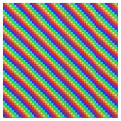 Regenboog Strepen - Ivoorkleurige Linnen Stof (Close Up)