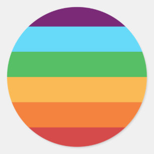 Regenboog Strepen Leuk Fel Verjaardagsfeestje Elke Ronde Sticker