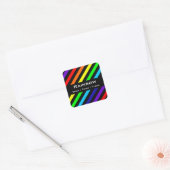 Regenboog strepen naam / voornaamwoord Stickers (Envelop)