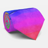 Regenboog Strepen Ombre Waterverf Gay Pride Trendy Stropdas (Opgerold)