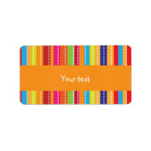 Regenboog strepen ontwerp etiket (Voorkant)