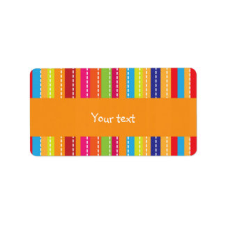 Regenboog strepen ontwerp etiket