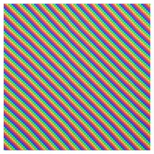 Regenboog Strepen - Pima Katoenen Stof (Swatch)