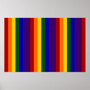 Regenboog Strepen Poster