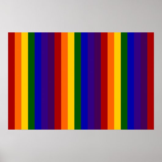 Regenboog Strepen Poster (Voorkant)