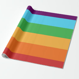 Regenboog Strepen Pret Fel Kleurrijke Snoep Verjaa Cadeaupapier