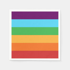 Regenboog Strepen Pret Fel Kleurrijke Snoep Verjaa Servet