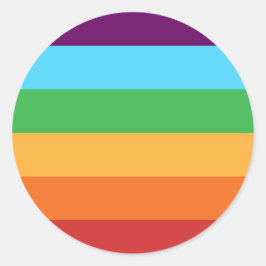 Regenboog Strepen Pret Felé Verjaardagsfeestje Elk Ronde Sticker