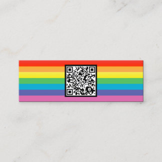 regenboog strepen QR code Mini Visitekaartje