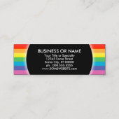 regenboog strepen QR code Mini Visitekaartje (Achterkant)