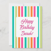 Regenboog strepen retro leuk patroon kaart (Voorkant)