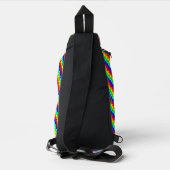 Regenboog Strepen - Schoudertas Sling Bag (Achterkant)