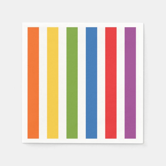 Regenboog Strepen  Servet (Voorkant)