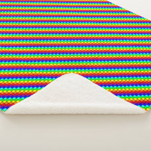 Regenboog Strepen - Sherpa Deken