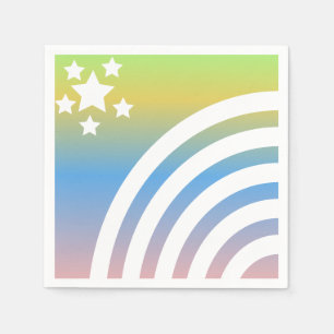 Regenboog Strepen Sterren Eenhoorn Feest Servet